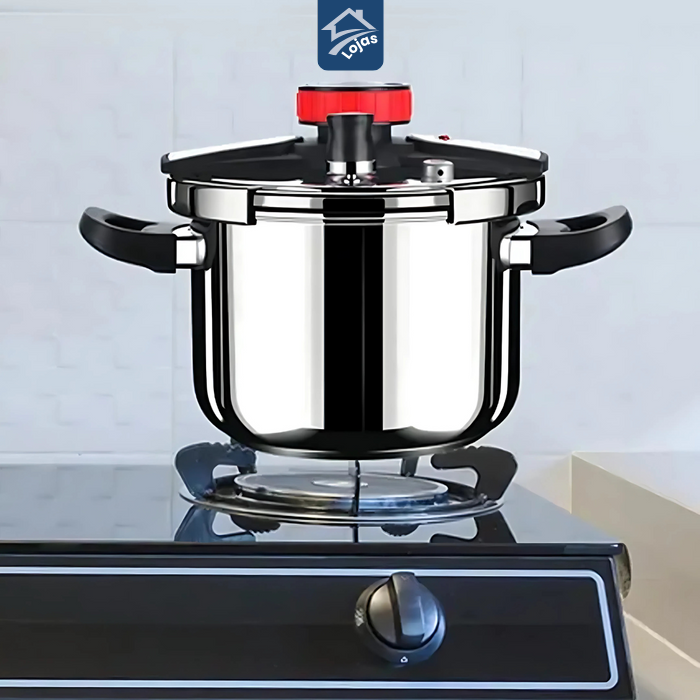 Panela de Pressão TurboChef Aço Inoxidável - Á Prova de Explosões + Brinde: Kit Utensílios